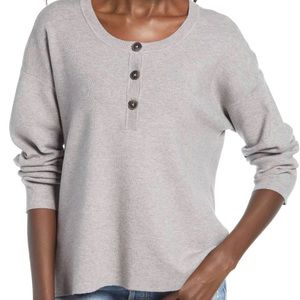 WAYF Kerry Pullover Sweater Heather Charcoal NWT XS